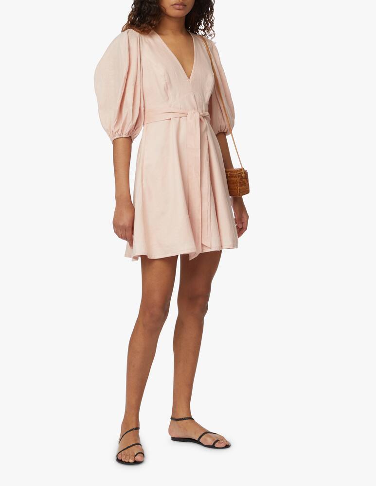 ZIMMERMANN Abito midi in lino Dancer Day - rosa - immagine 1 ZIMMERMANN Abito midi in lino Dancer Day - rosa - immagine 1