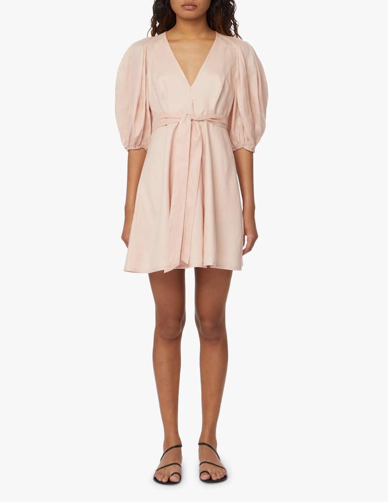 ZIMMERMANN Abito midi in lino Dancer Day - rosa - immagine 2 ZIMMERMANN Abito midi in lino Dancer Day - rosa - immagine 2
