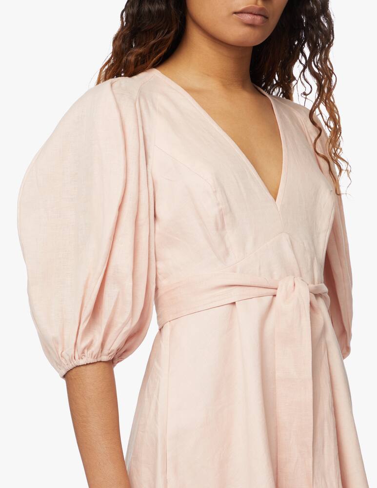 rinascente ZIMMERMANN Abito midi in lino Dancer Day - rosa