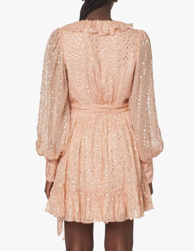 rinascente ZIMMERMANN Mini abito a portafoglio in misto seta lurex - pink