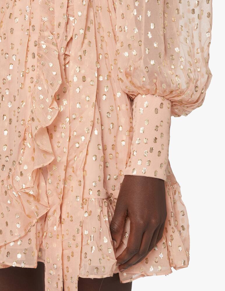 rinascente ZIMMERMANN Mini abito a portafoglio in misto seta lurex - pink