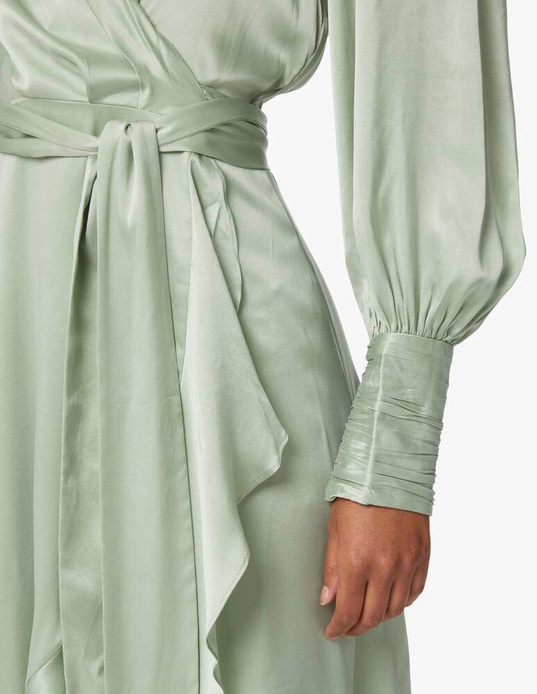 rinascente ZIMMERMANN Silk wrap midi dress - green
