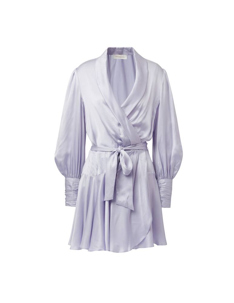 rinascente ZIMMERMANN Silk wrap mini dress - lilac