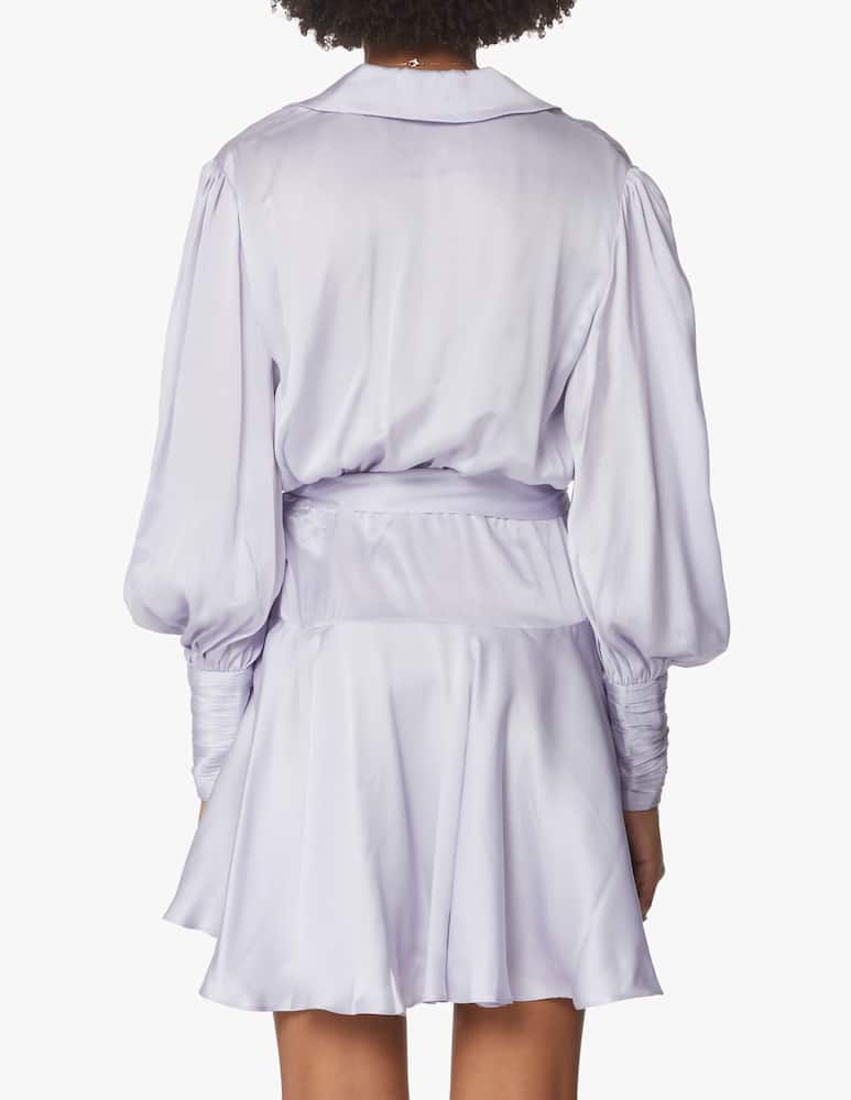 rinascente ZIMMERMANN Silk wrap mini dress - lilac