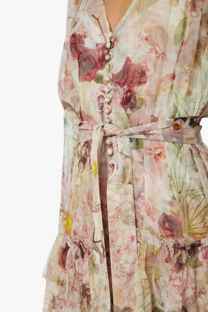 rinascente ZIMMERMANN Dancer silk mini dress - beige