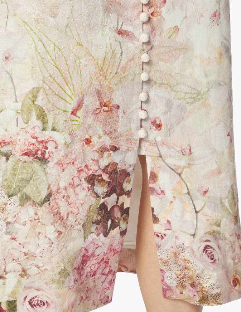 rinascente ZIMMERMANN Dancer Buttoned linen midi skirt - beige