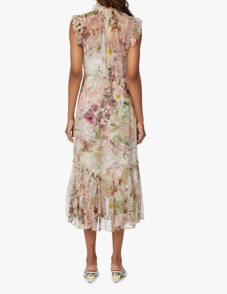 rinascente ZIMMERMANN Dancer silk midi dress - beige