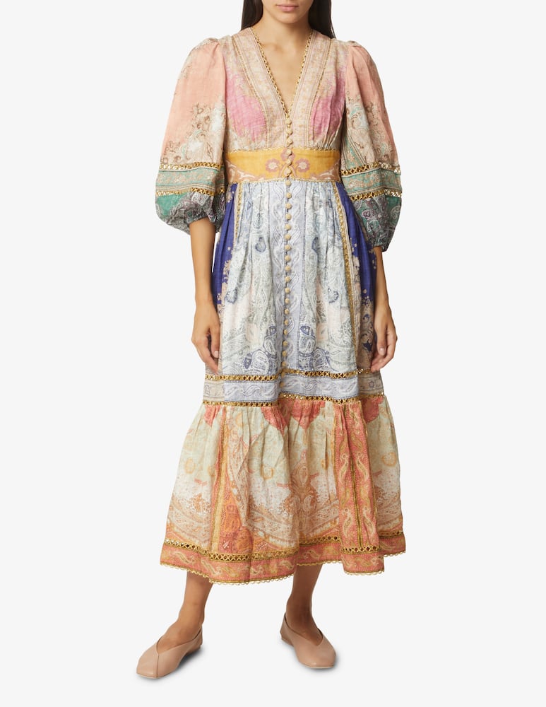 ZIMMERMANN Vestito midi palloncino patch - Multicolor - immagine 1 ZIMMERMANN Vestito midi palloncino patch - Multicolor - immagine 1