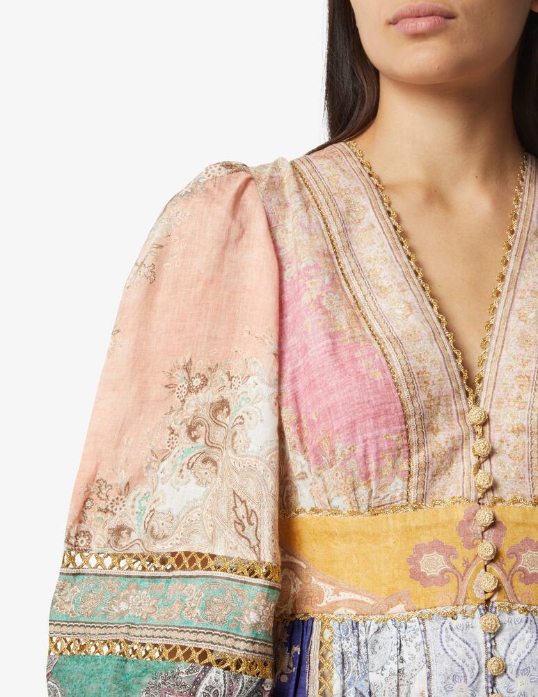 rinascente ZIMMERMANN Anneke patched balloon midi dress - Multicolor