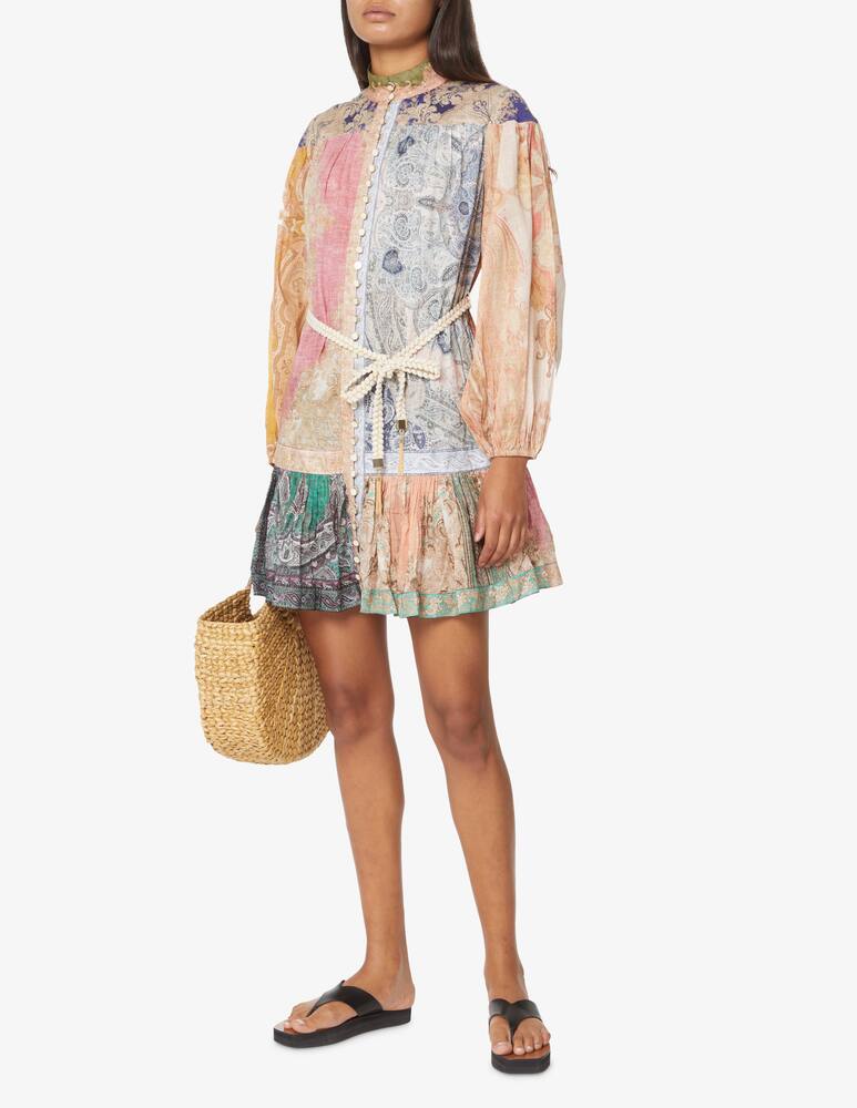 ZIMMERMANN Vestito corto chemise Anneke - Multicolor - immagine 1 ZIMMERMANN Vestito corto chemise Anneke - Multicolor - immagine 1