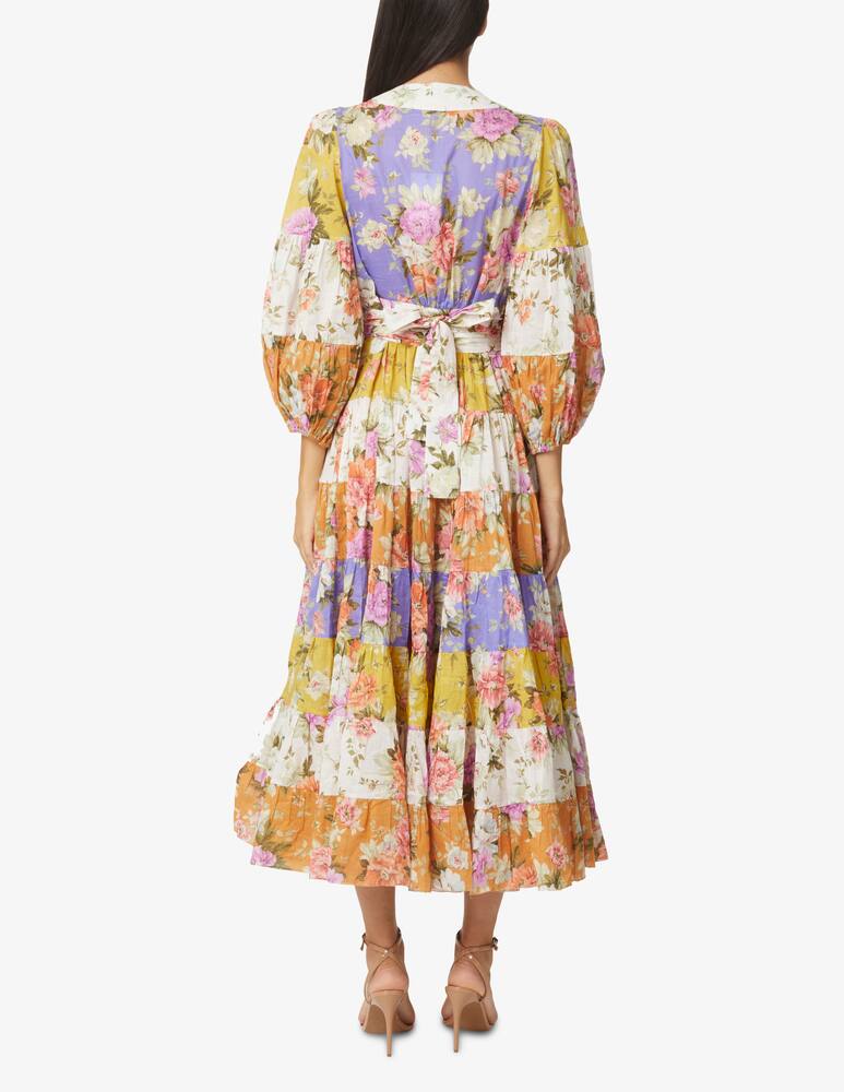 rinascente ZIMMERMANN Pattie long sleeved wrap midi dress - Multicolor