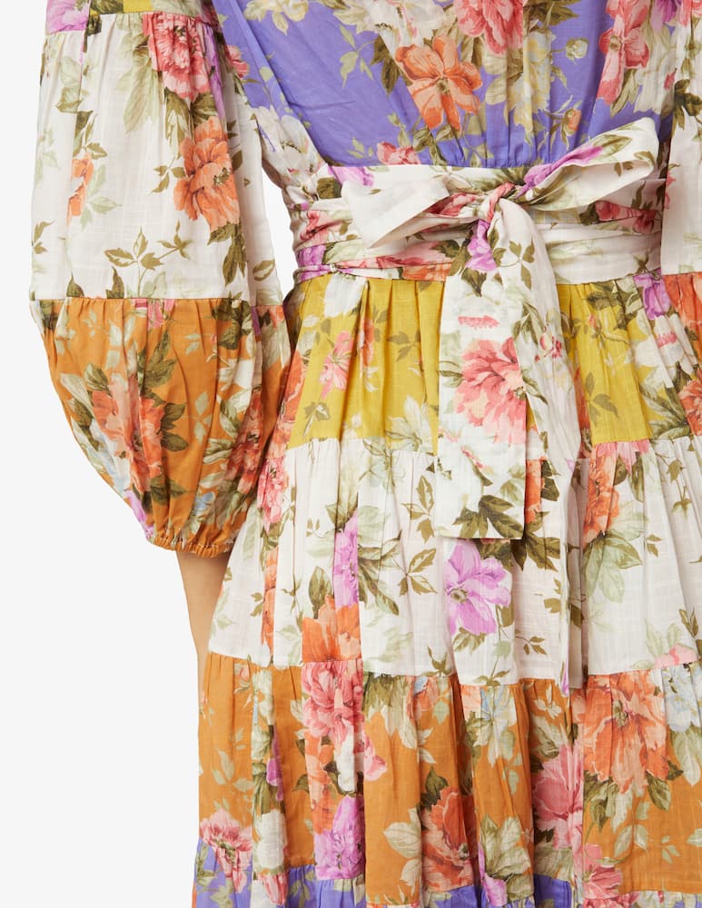 rinascente ZIMMERMANN Pattie long sleeved wrap midi dress - Multicolor