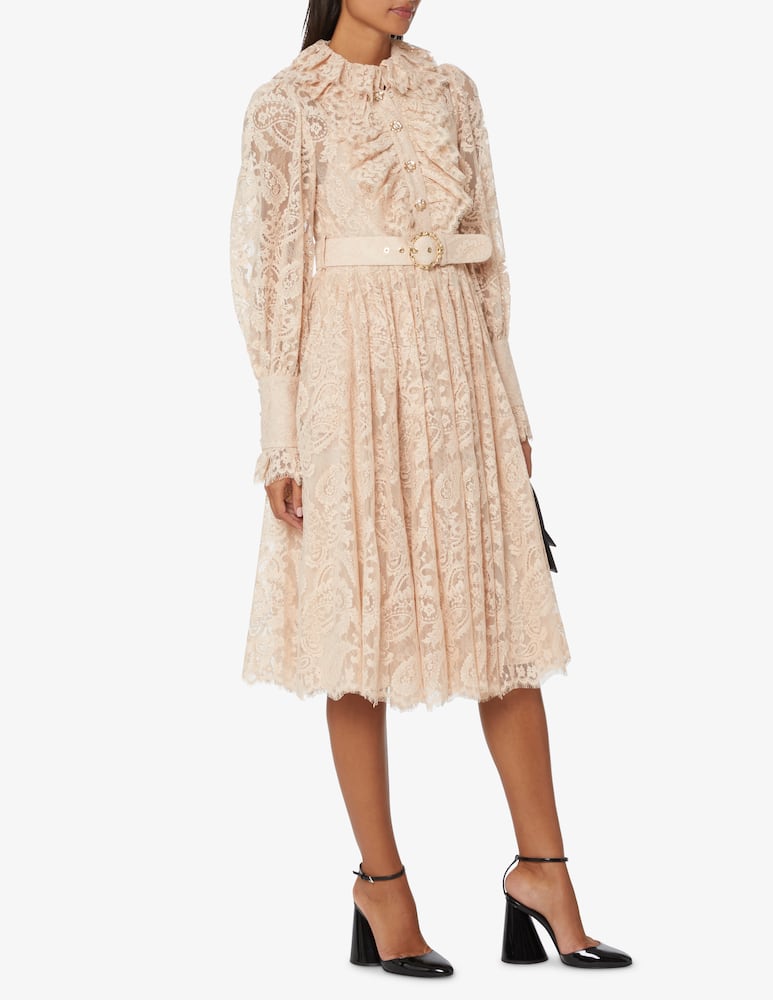 ZIMMERMANN Abito midi in pizzo Kaleindoscope - Rosa - immagine 1 ZIMMERMANN Abito midi in pizzo Kaleindoscope - Rosa - immagine 1
