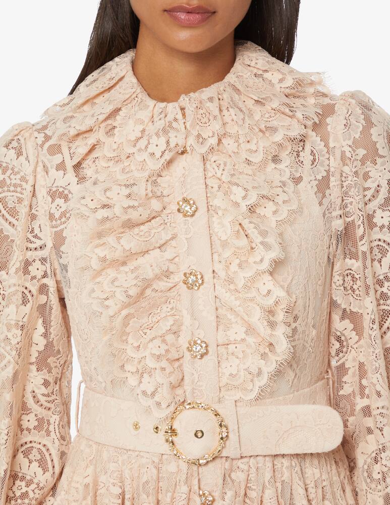 ZIMMERMANN Abito midi in pizzo Kaleindoscope - Rosa - immagine 3 ZIMMERMANN Abito midi in pizzo Kaleindoscope - Rosa - immagine 3