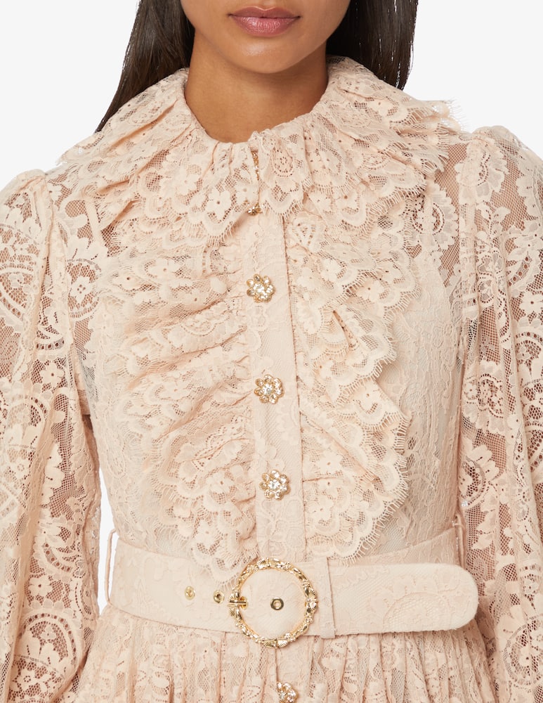 rinascente ZIMMERMANN Abito midi in pizzo Kaleindoscope - Rosa