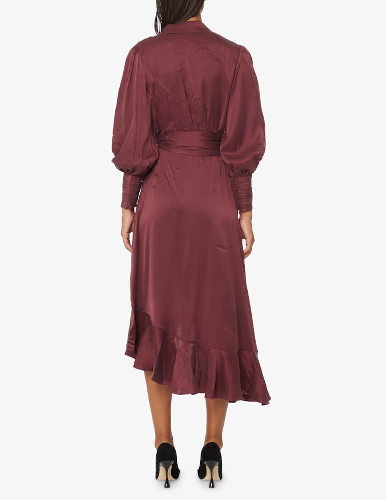 rinascente ZIMMERMANN Abito midi a portafoglio in seta - Rosso