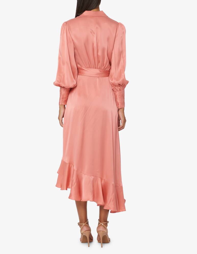 rinascente ZIMMERMANN Silk wrap midi dress - Pink