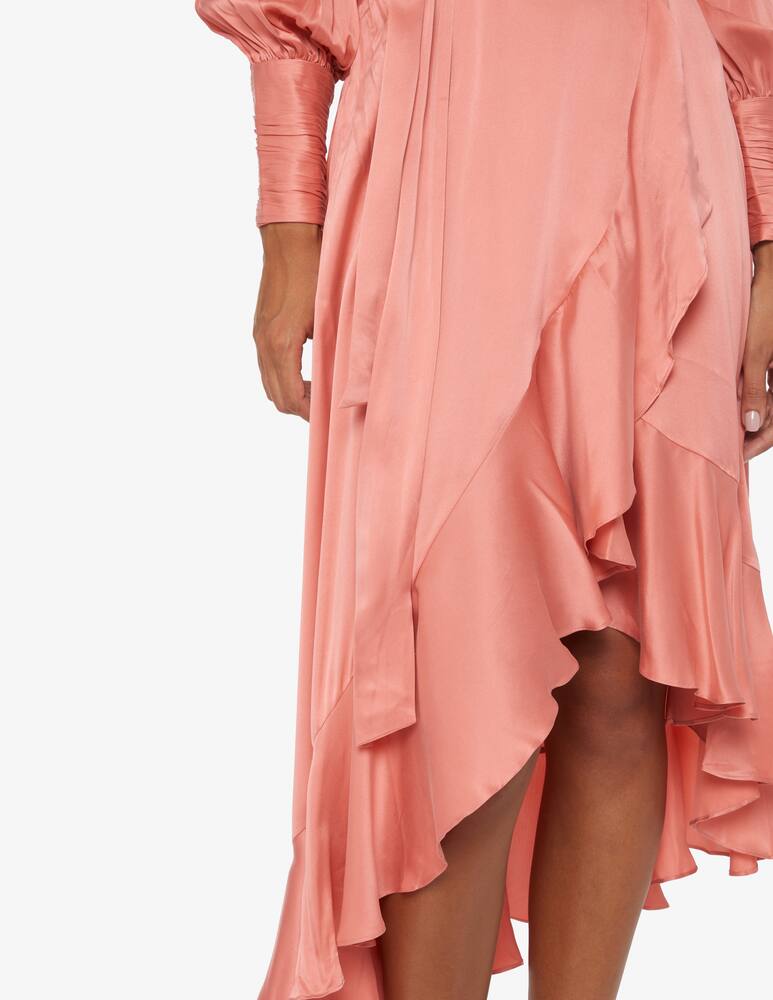 rinascente ZIMMERMANN Silk wrap midi dress - Pink