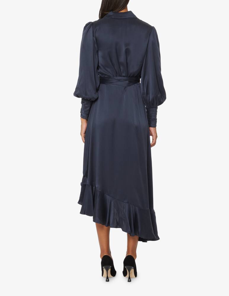 rinascente ZIMMERMANN Abito midi a portafoglio in seta - Blu