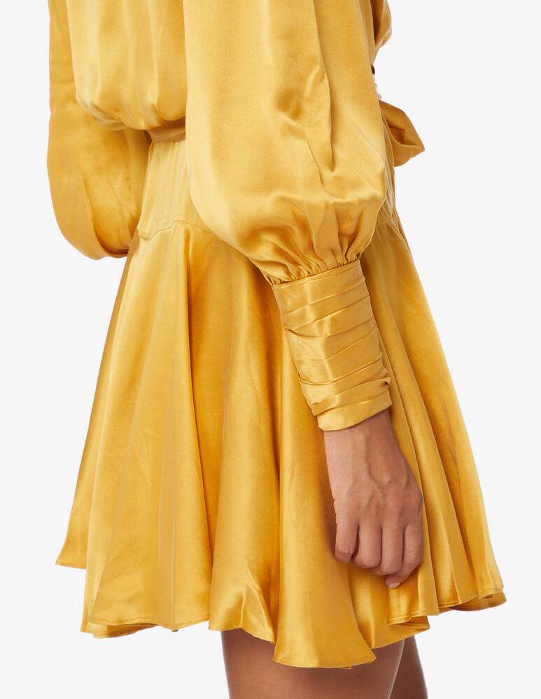 rinascente ZIMMERMANN Silk wrap mini dress - Yellow
