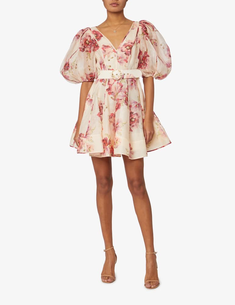 ZIMMERMANN Vestito corto con manica palloncino e cintura - immagine 2 ZIMMERMANN Vestito corto con manica palloncino e cintura - immagine 2