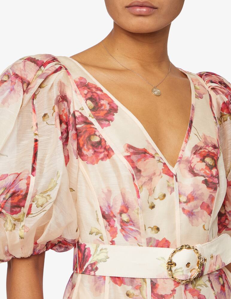 ZIMMERMANN Vestito corto con manica palloncino e cintura - immagine 4 ZIMMERMANN Vestito corto con manica palloncino e cintura - immagine 4