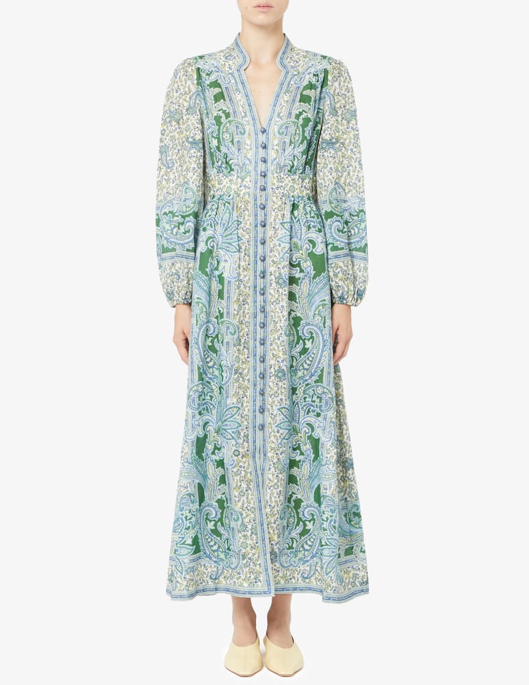 ZIMMERMANN Abito midi con scollo profondo Ottie - immagine 1 ZIMMERMANN Abito midi con scollo profondo Ottie - immagine 1
