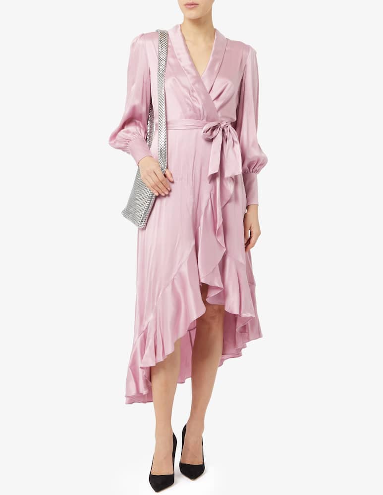 rinascente ZIMMERMANN Silk wrap midi dress