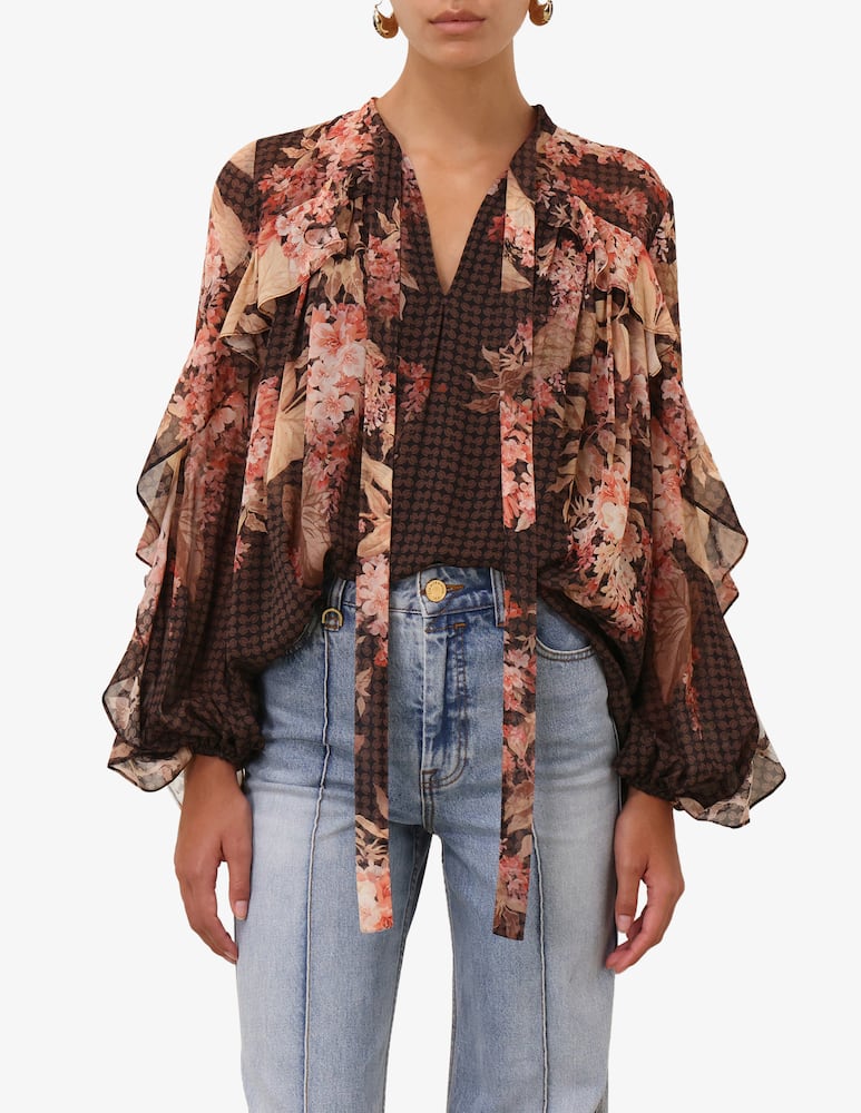ZIMMERMANN Blusa con volant Illuminate - immagine 1 ZIMMERMANN Blusa con volant Illuminate - immagine 1