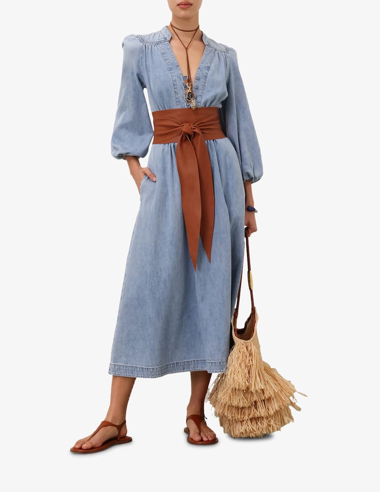 ZIMMERMANN Abito midi Lucky Denim - immagine 1