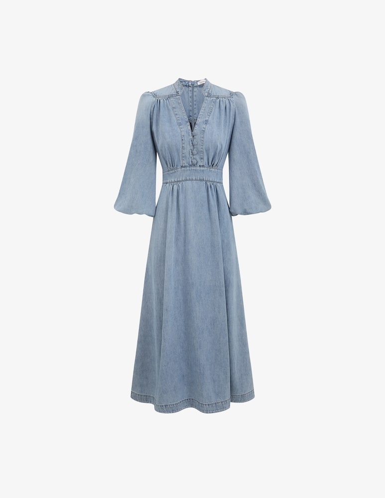 ZIMMERMANN Abito midi Lucky Denim - immagine 5