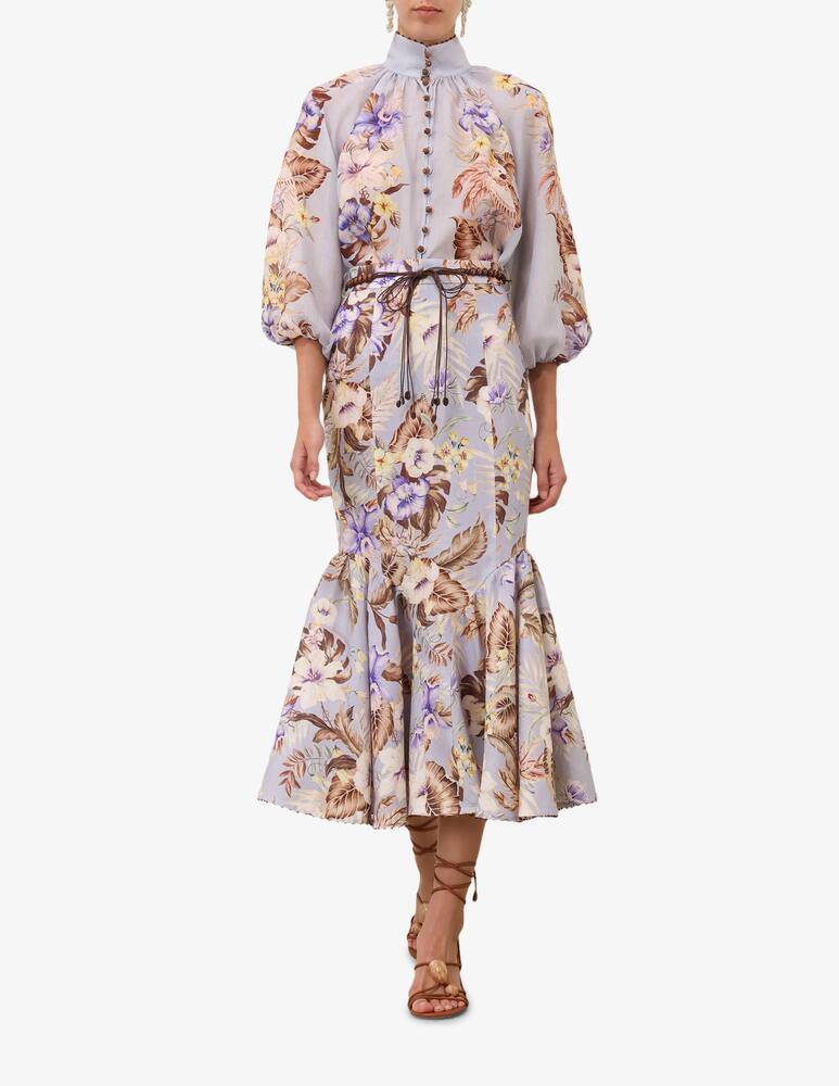 ZIMMERMANN Coco Fit and Flare Midi Skirt - picture 1