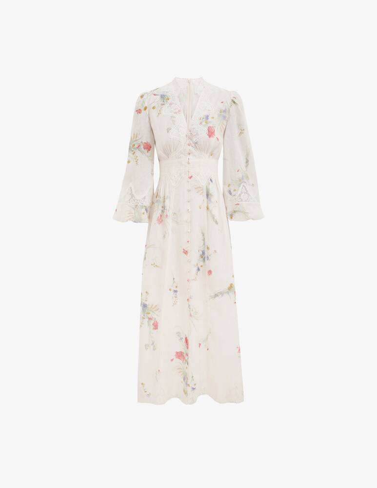 rinascente ZIMMERMANN Lucky Lace Plunge Midi Dress