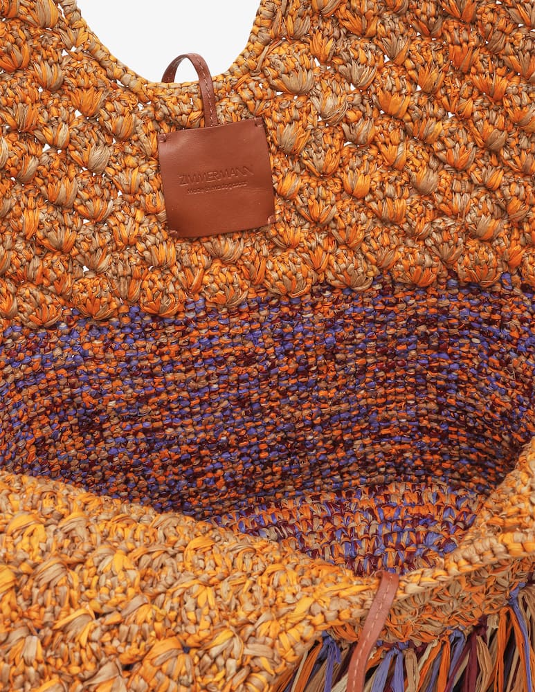 rinascente ZIMMERMANN Goldentime  fringed medium tote bag
