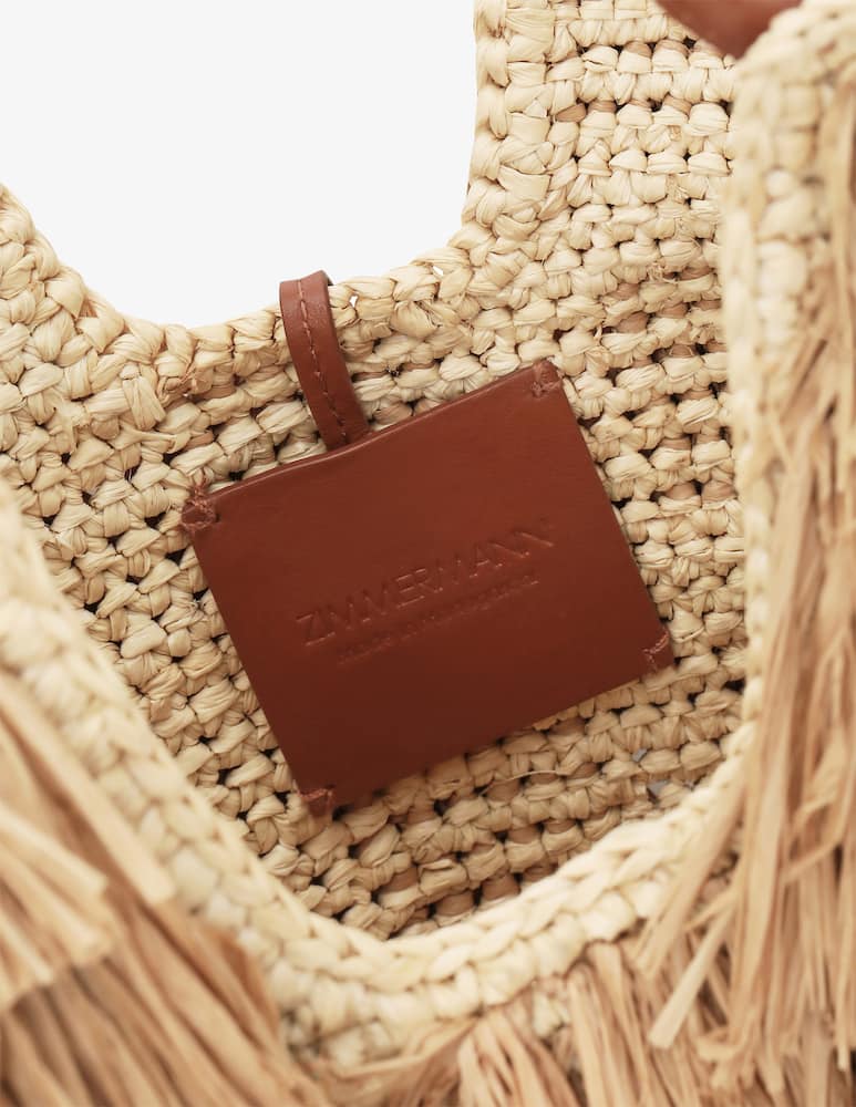 rinascente ZIMMERMANN Goldentime small fringe tote bag