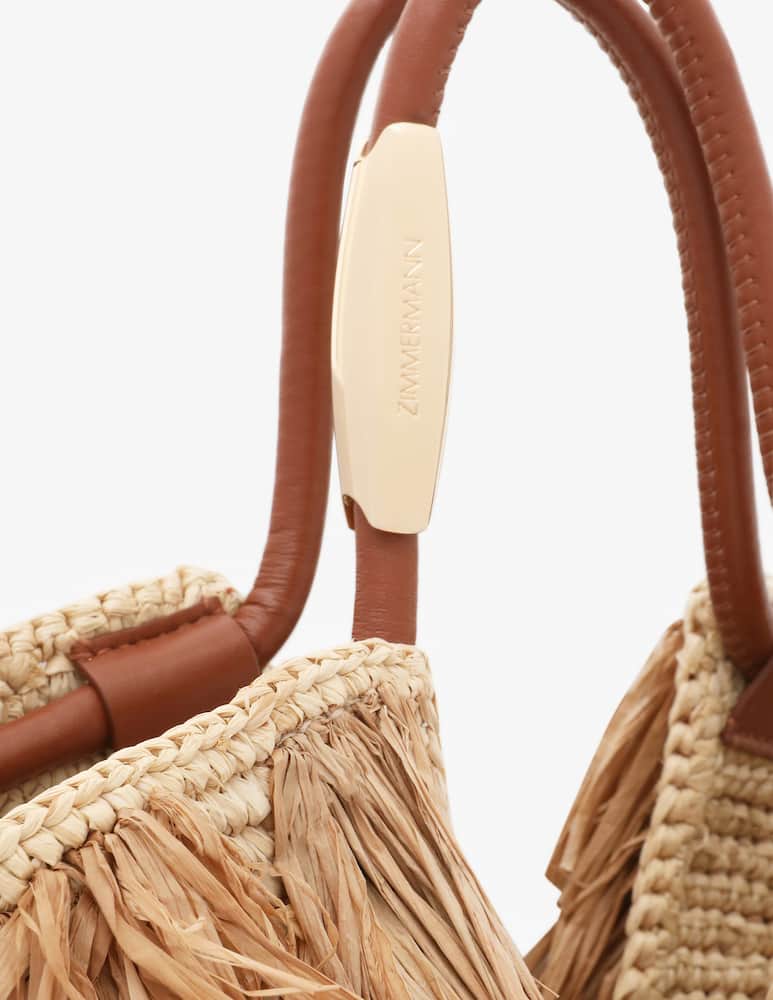 rinascente ZIMMERMANN Goldentime small fringe tote bag