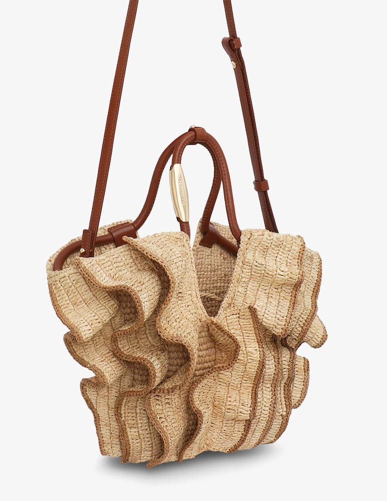 rinascente ZIMMERMANN Borsa shopper piccola con ruches Goldentime
