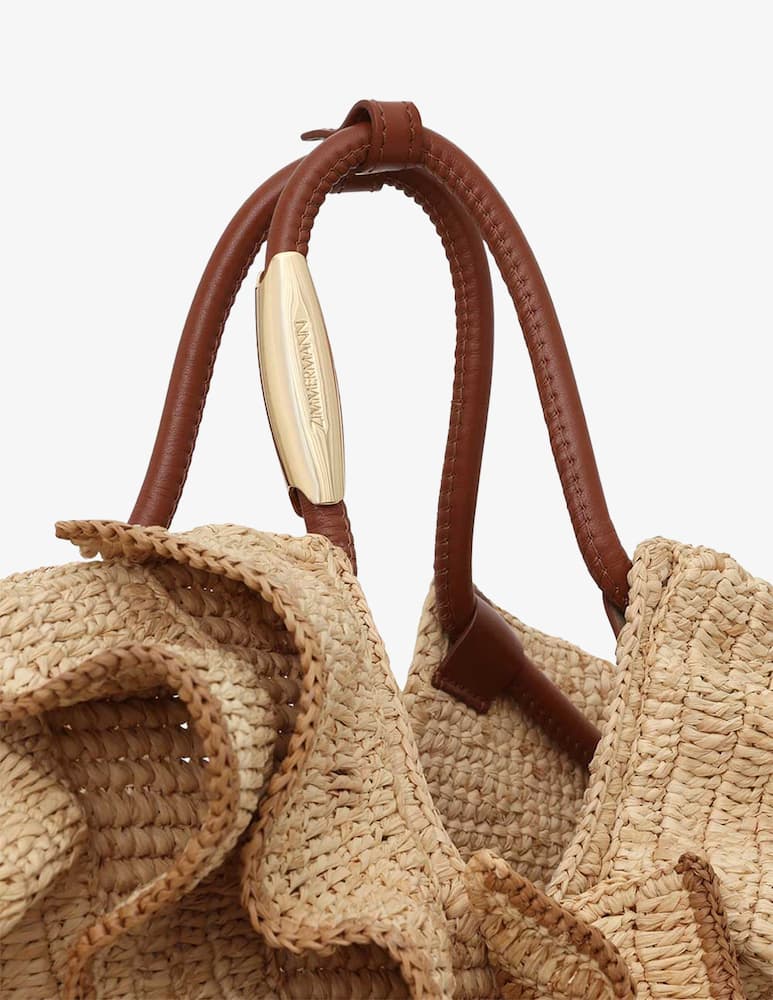 rinascente ZIMMERMANN Borsa shopper piccola con ruches Goldentime