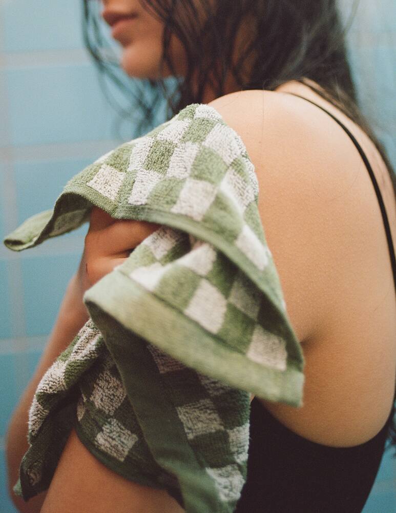 rinascente Baina Quill Face Cloth 30x30cm - Green