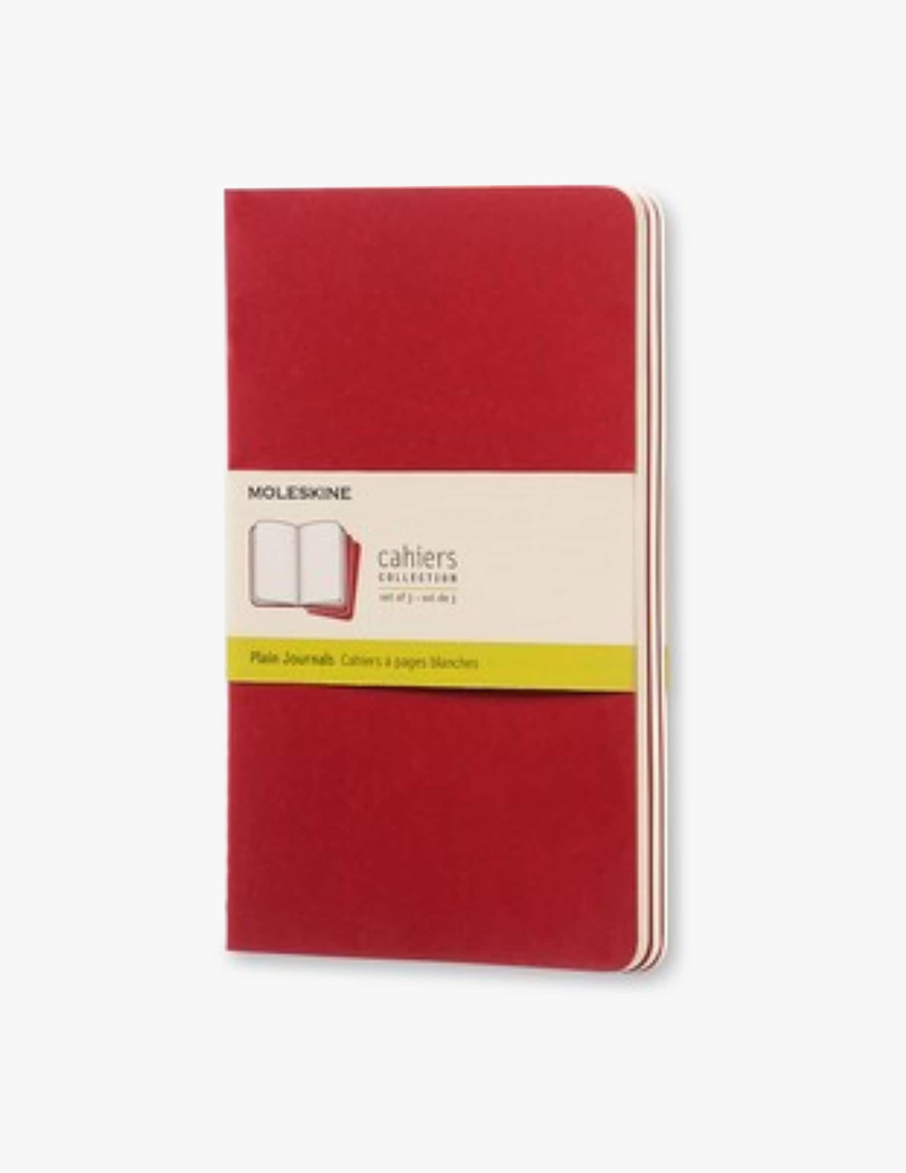 Shop Moleskine Cahier Journal Large BlankPage Notebook Red on Rinascente
