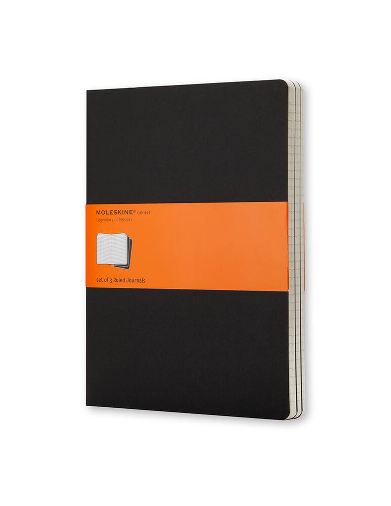 Shop Moleskine Cahier journals XL ruled black on Rinascente