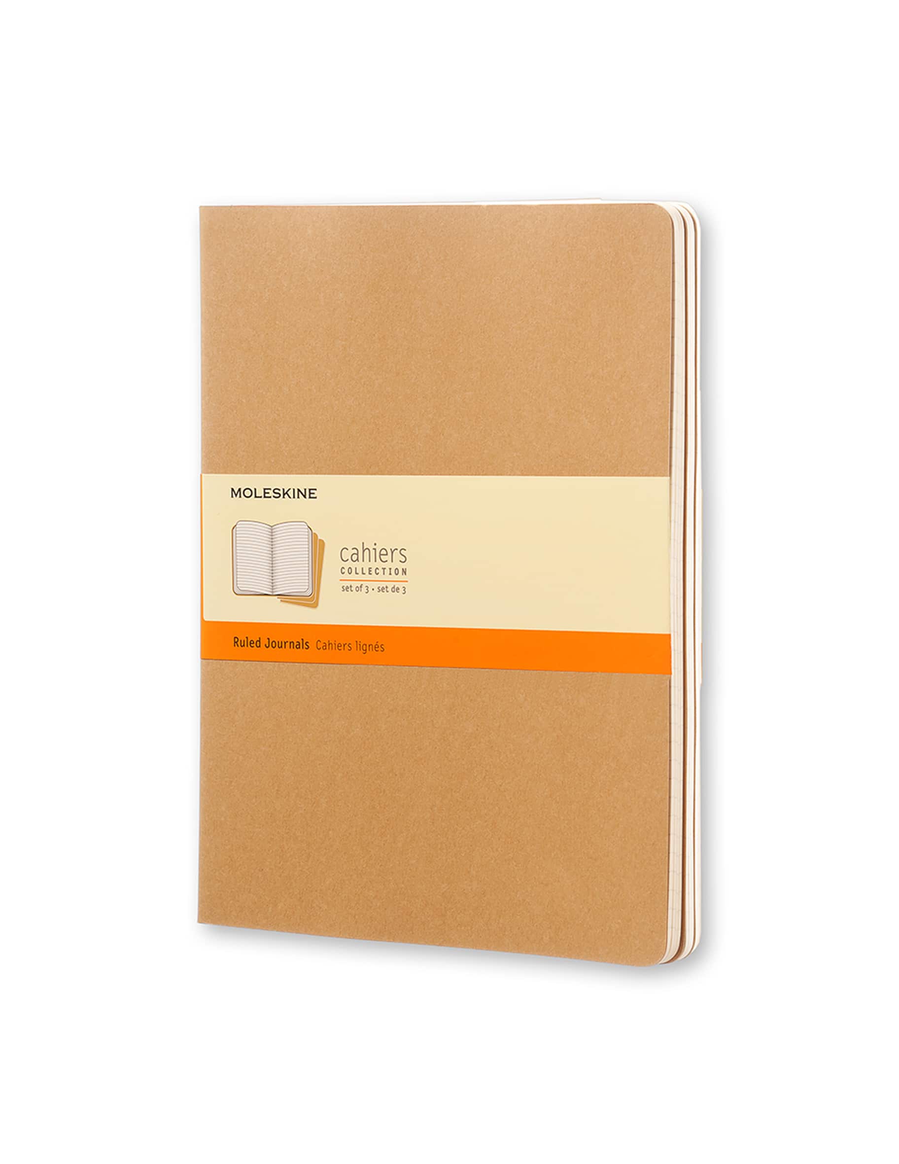 Acquista Moleskine Quaderni Cahier a righe XL marrone su Rinascente