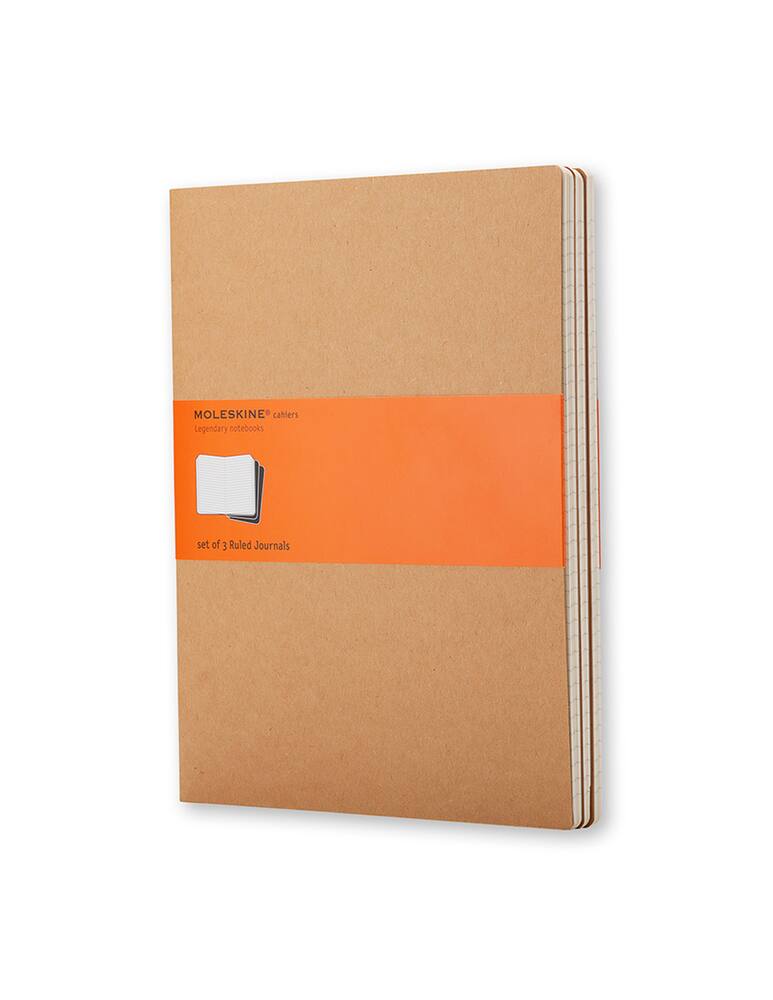 Acquista Moleskine Quaderni Cahier a righe XL marrone su Rinascente