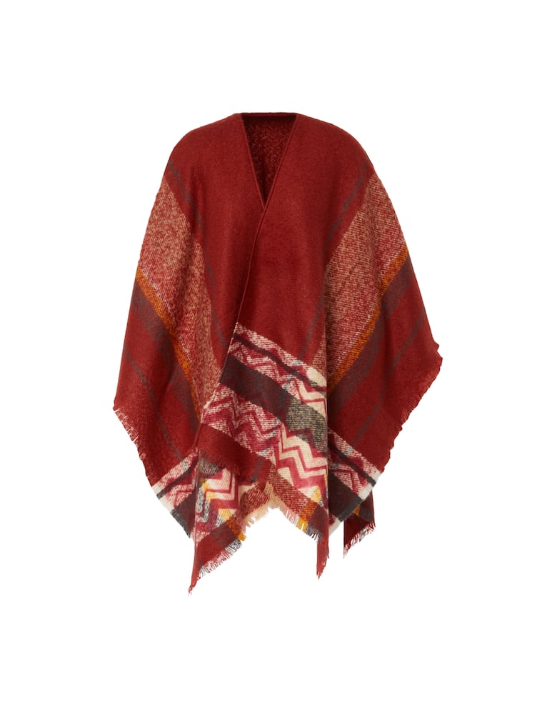 rinascente Missoni Check poncho zigzag