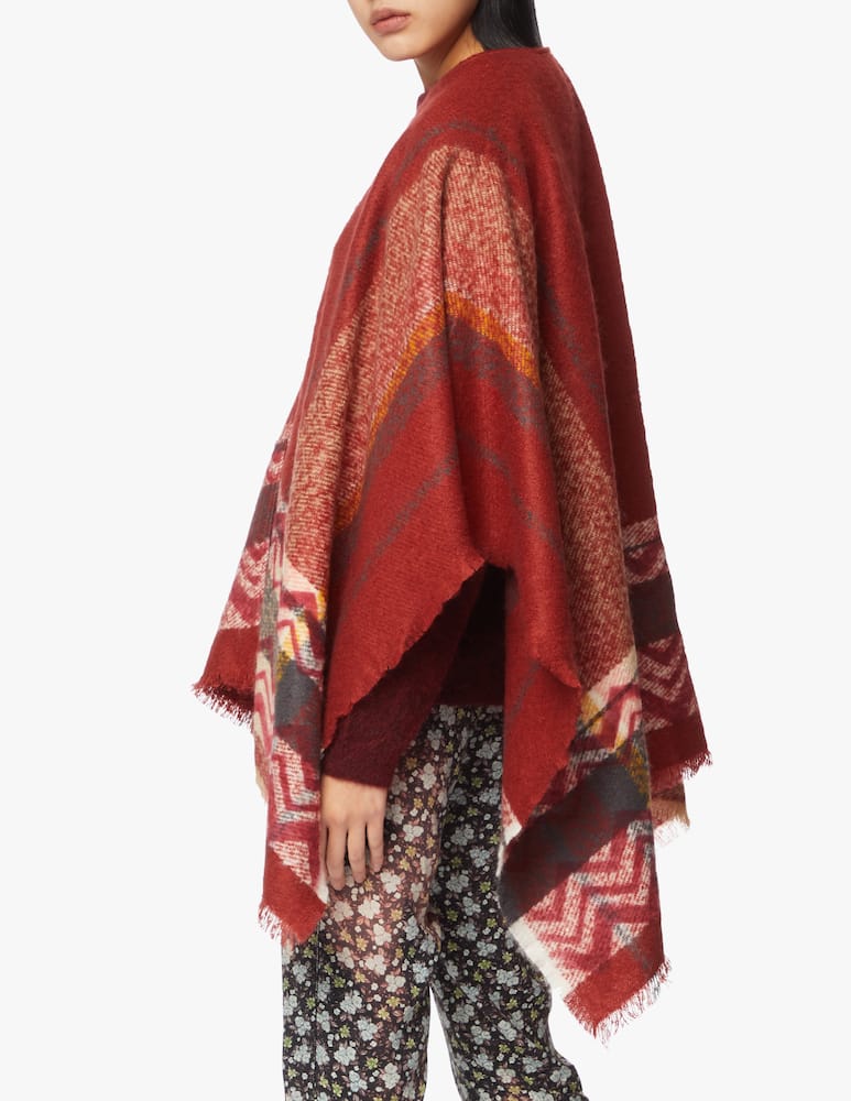 rinascente Missoni Check poncho zigzag