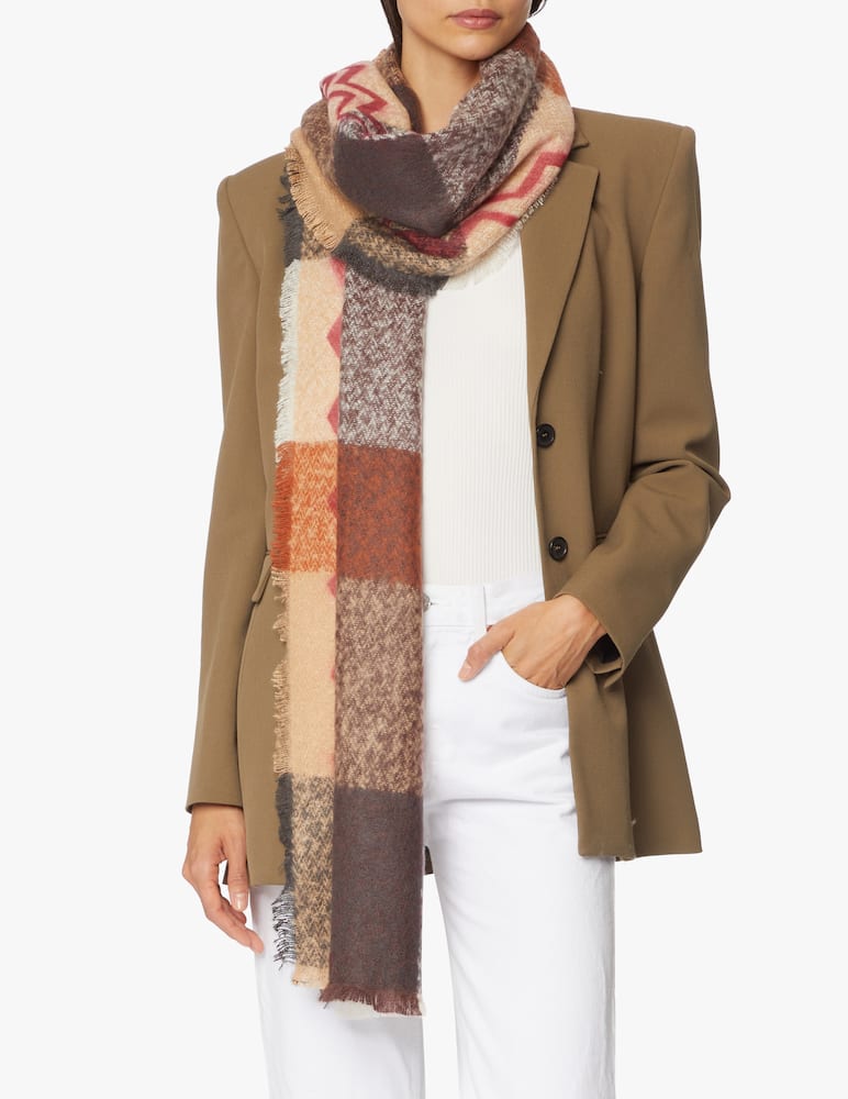 rinascente Missoni Sciarpa in misto lana quadri zigzag