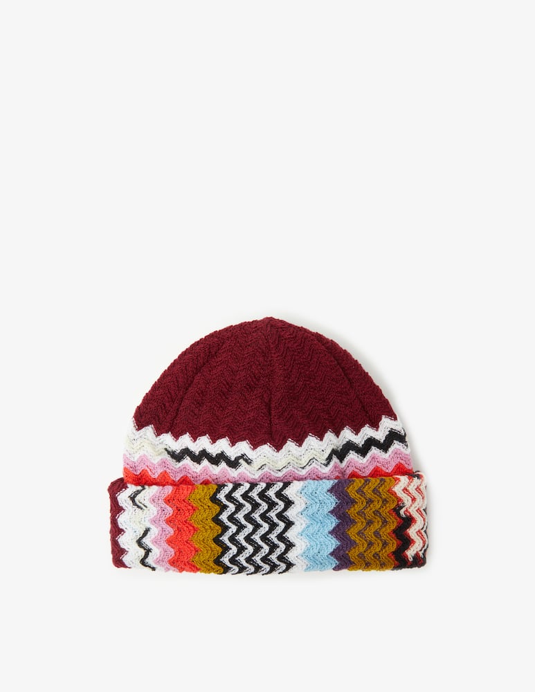 rinascente Missoni ZigZag beanie hat - Red