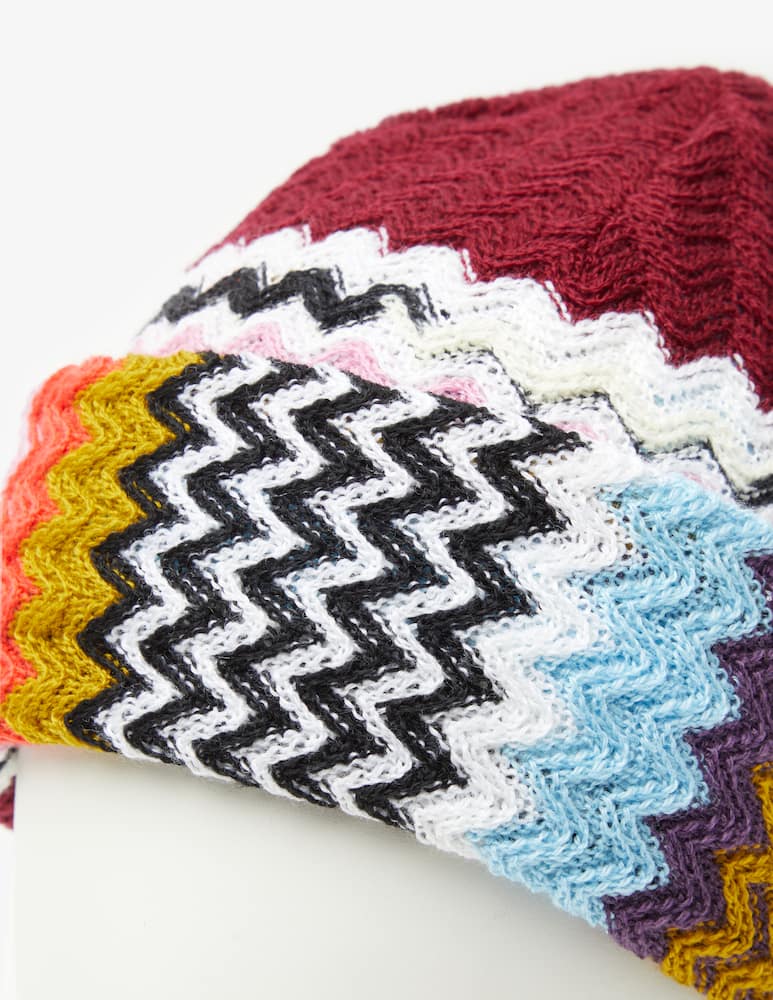 rinascente Missoni ZigZag beanie hat - Red