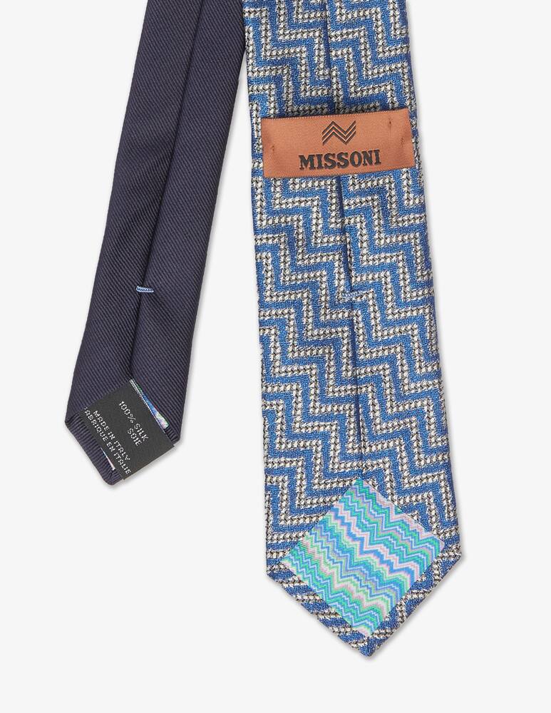 rinascente Missoni Zig zig jacquard tie 