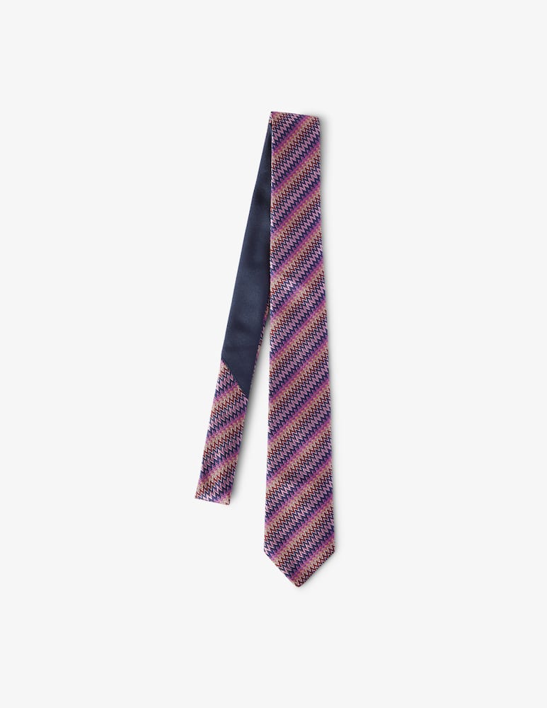 rinascente Missoni Zig zig jacquard tie 
